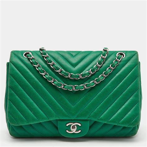 chevron bag chanel|Chanel green 17s Chevron.